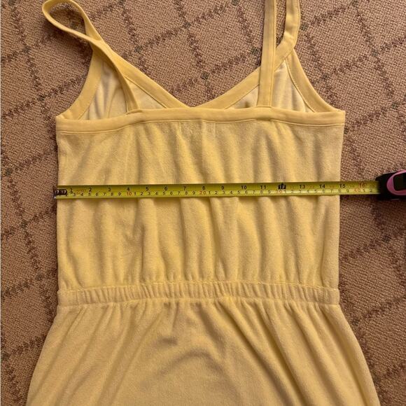 PJ Salvage butter yellow terry tank dress cover up w elastic waist M NWOT - Picture 7 of 10
